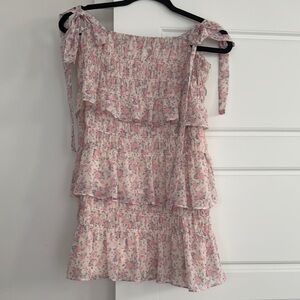 Floral Ruffle Off-Shoulder Dress